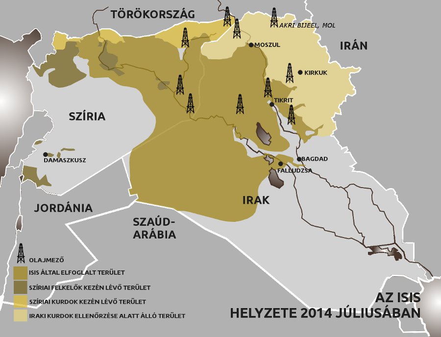 isis térkép irak szíria kurdok