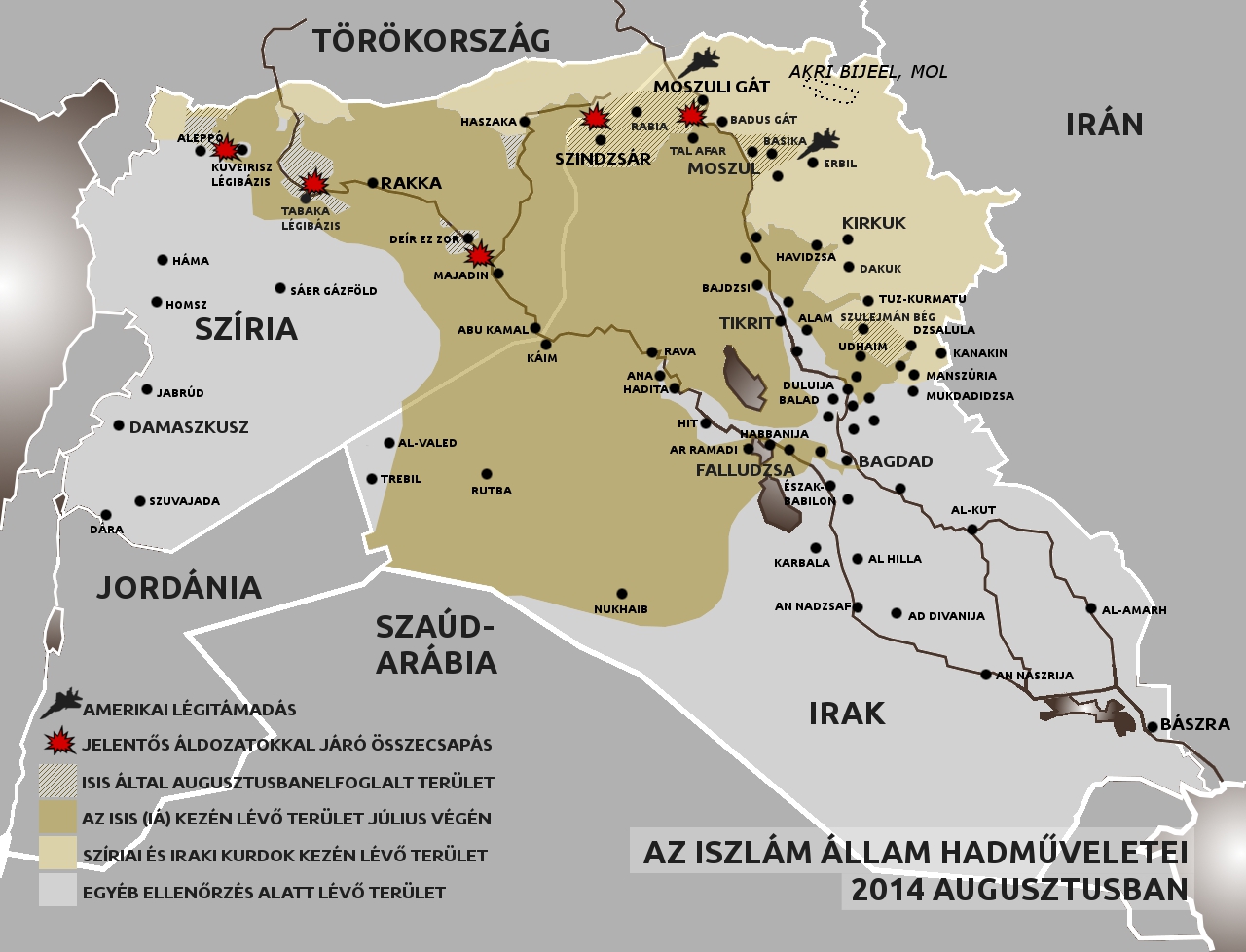 térkép iszlám állam szíria irak kurdok