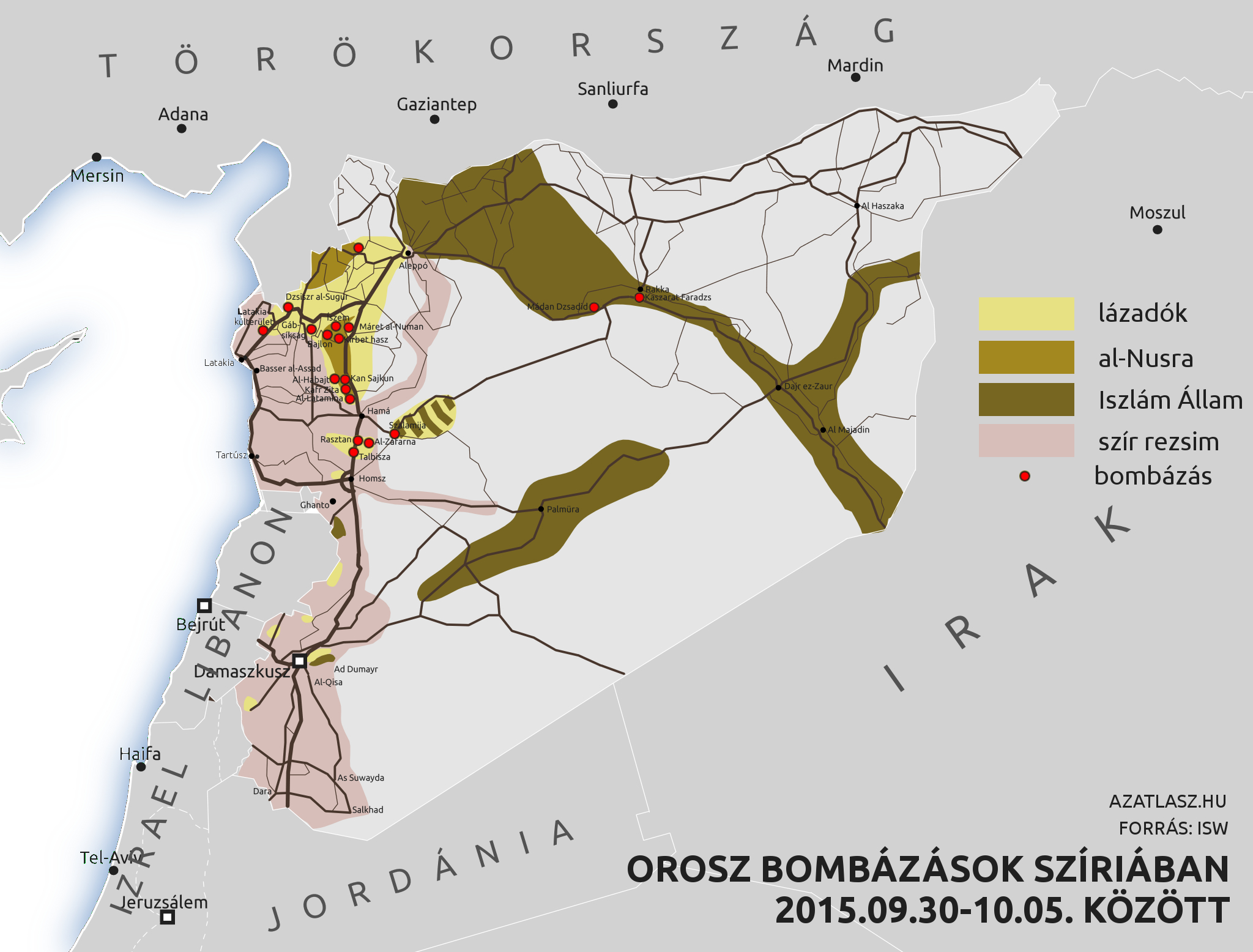 Ororsz bombázás Szíriában 2015 október
